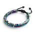 Mini Heiliges Geom | Regenbogen Hämatit x Rotguss | Dreireihiges Armband